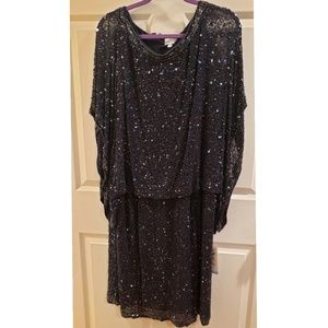 Navy Blue beaded dress